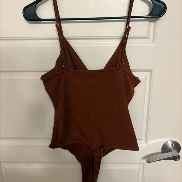 Rust Brown Cutout Bodysuit - Picture 7 of 8